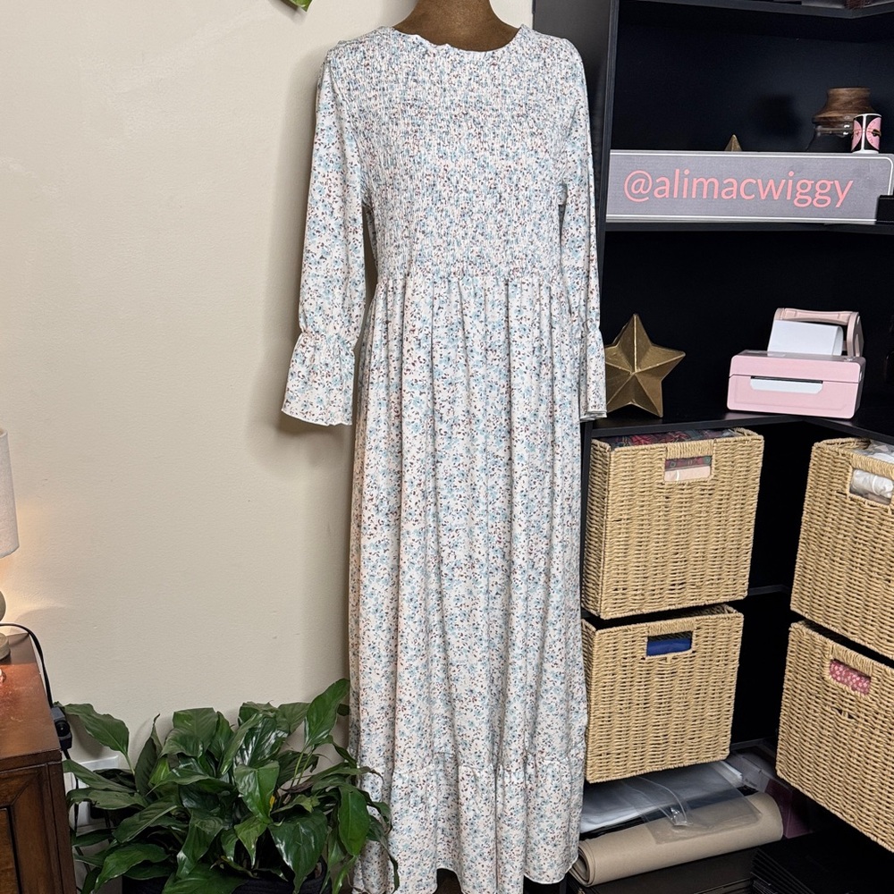 Floral Long Sleeve Maxi Dress NWOT